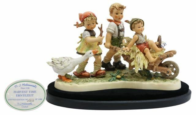 Appraisal: Hummel porcelain figural group Harvest Time M J Hummel Sonderausgabe