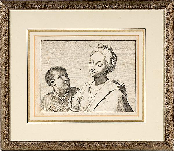 Appraisal: LODOVICO MATTIOLI ITALIAN - ENGRAVING On laid paper of woman