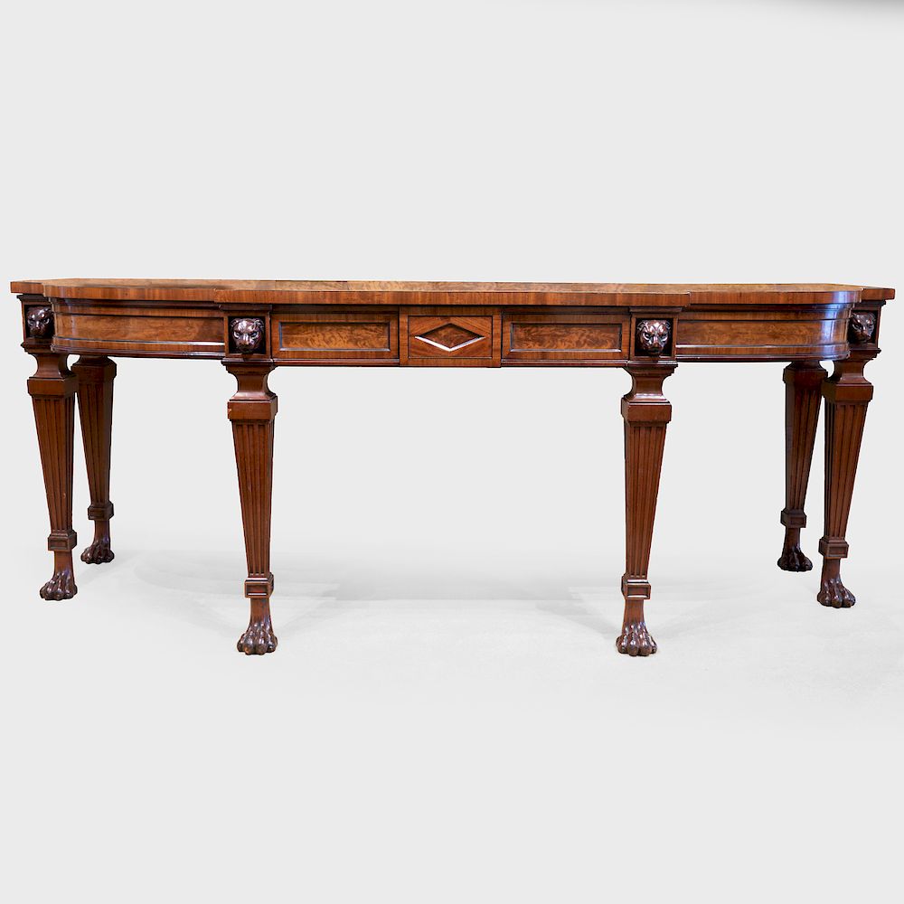 Appraisal: Fine Regency Inlaid Mahogany Serving Table With a frieze drawer