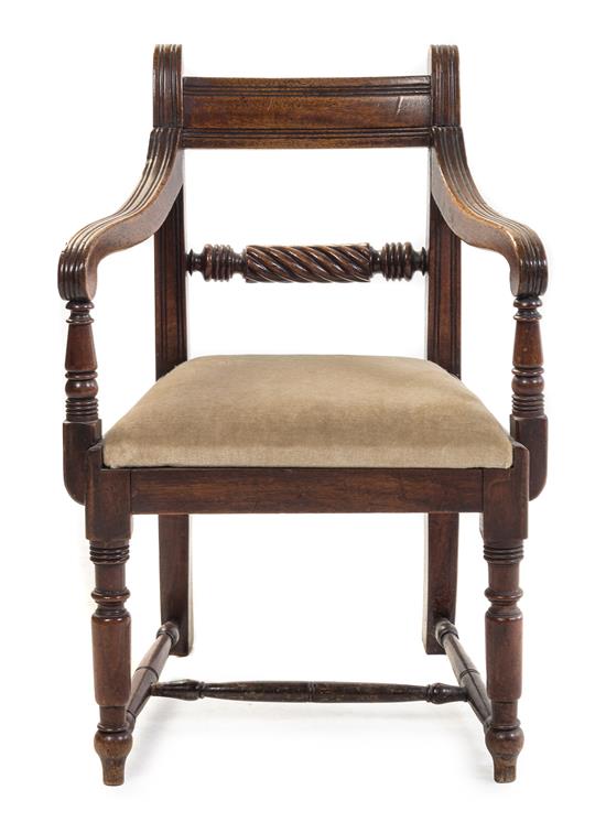 Appraisal: Sale Lot A Diminutive Regency Style Armchair th century with