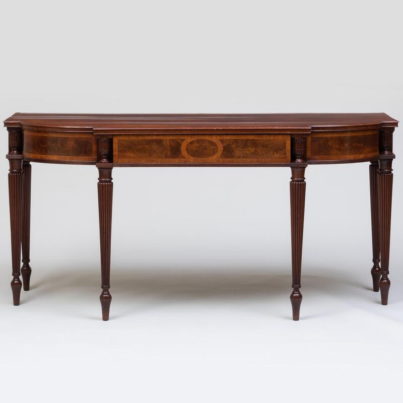 Appraisal: Regency Inlaid Mahogany Serving Table x ft in x in