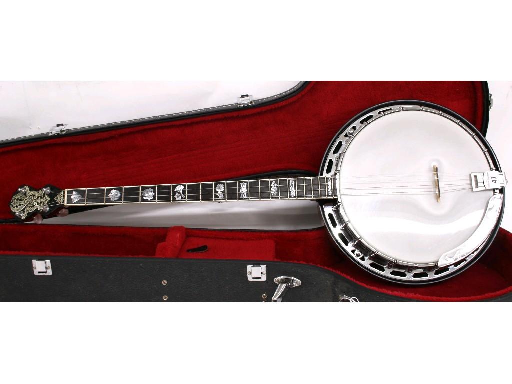 Appraisal: Vega Artist style plectrum banjo the closed peg box with