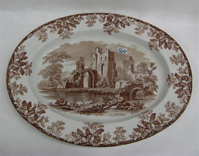 Appraisal: AN ENGLISH COPELAND PORCELAIN SERVING PLATTER having brown transfer pattern