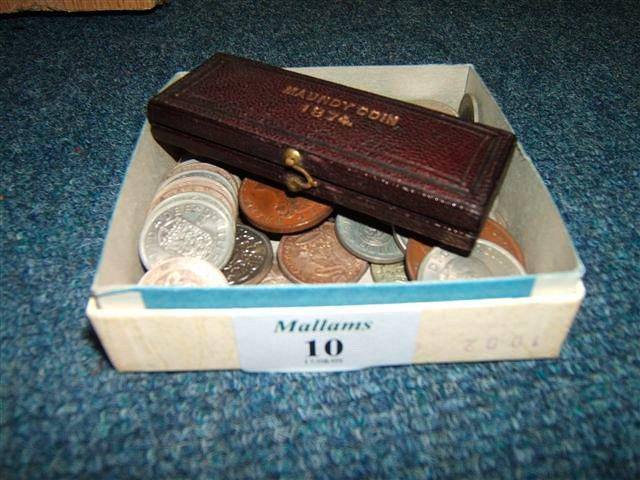 Appraisal: A Victorian cased Maundy part coin set for consisting of