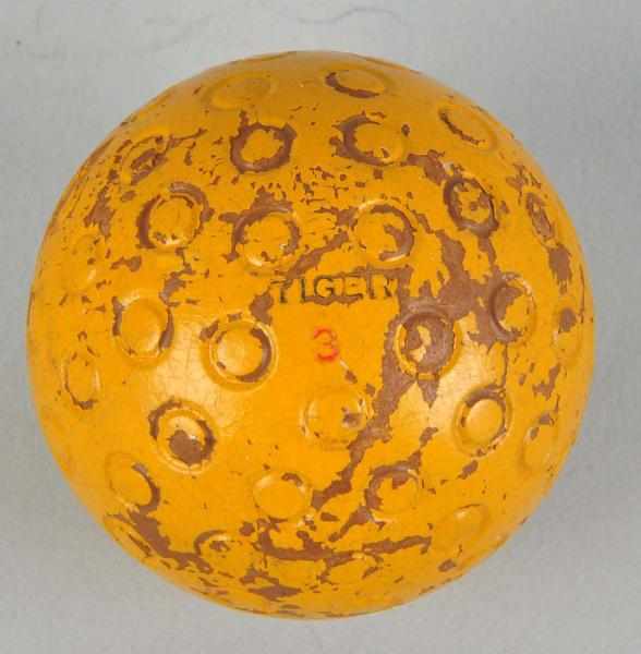 Appraisal: Early Scarce Tiger Golf Ball Description Possibly hard rubber Yellow