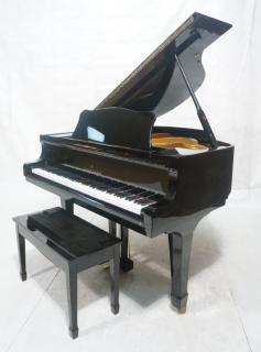 Appraisal: Black Lacquered YOUNG CHANG G- Baby Grand Piano Bench Serial