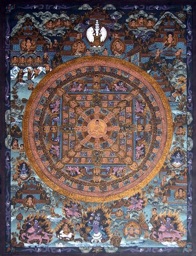 Appraisal: Artist Tibetan Mandala Workshop Title Mandalas Date contemporary to the