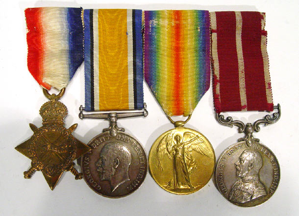 Appraisal: World War I Military medal group comprised - Star -