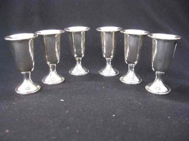 Appraisal: Set of Towle Sterling Silver Cordials weighted pedestal bases ''