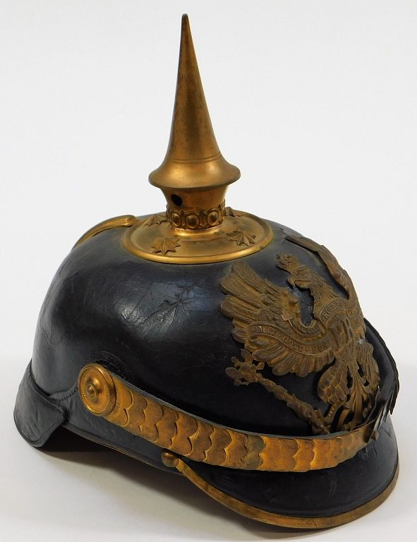 Appraisal: German Model Infantry Officers Pickelhaube Germany C - Black japanned