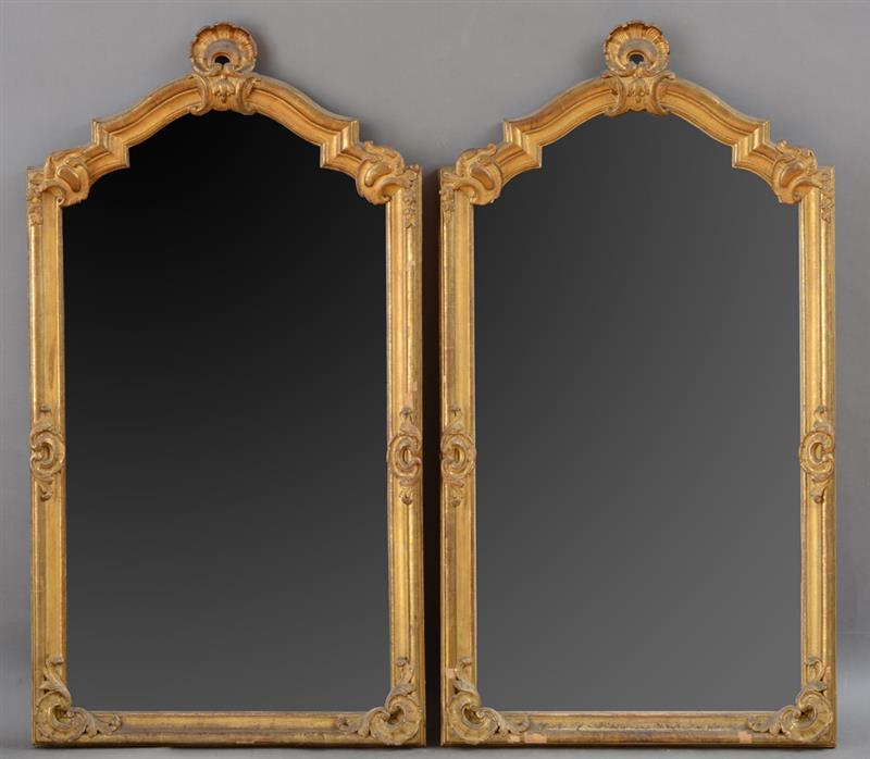 Appraisal: PAIR OF NAPOLEON III GILTWOOD AND GILT COMPOSITION MIRRORS Each