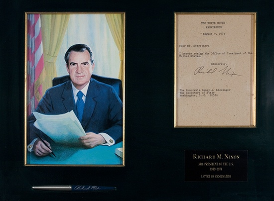 Appraisal: NIXON RICHARD Typed Letter Signed a souvenir transcript of his