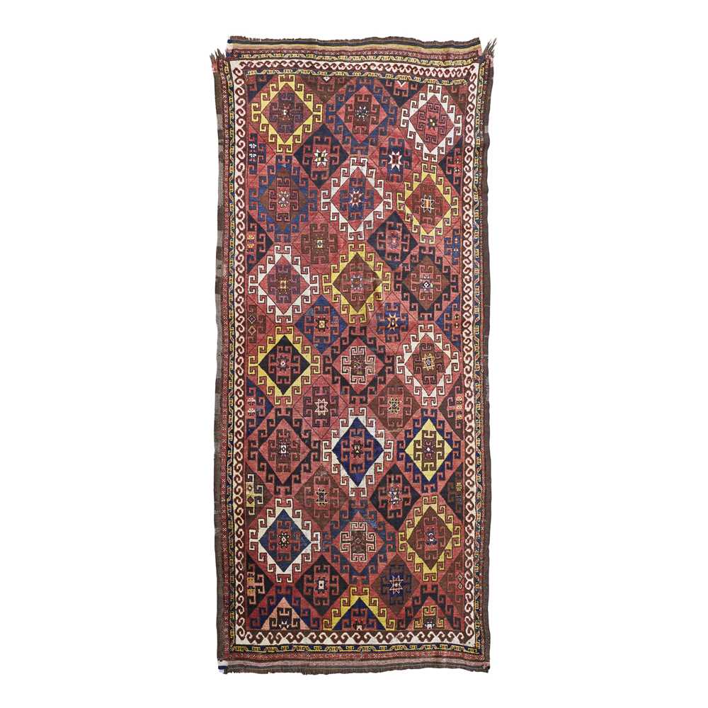 Appraisal: KYRGYZ CARPET KYRGYZSTAN EARLY TH CENTURY the red field with