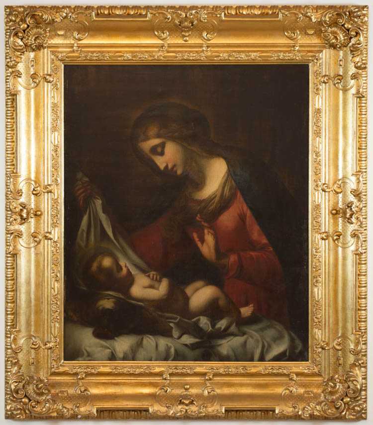 Appraisal: THE MADONNA OF THE VEIL OIL ON CANVAS after Carlo