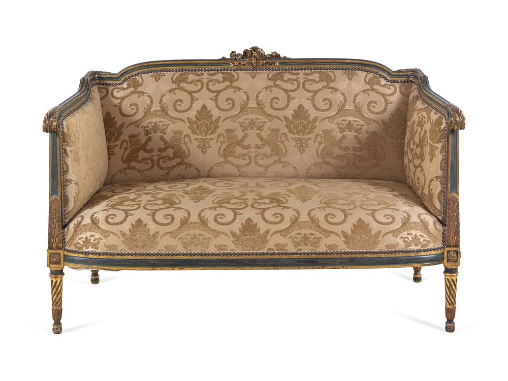 Appraisal: A Louis XV XVI Transitional Style Painted and Parcel Gilt