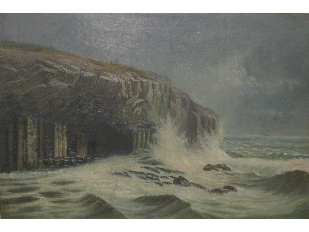 Appraisal: ALICE REES FINGALS CAVE and A ROCKY COASTLINE Pair of