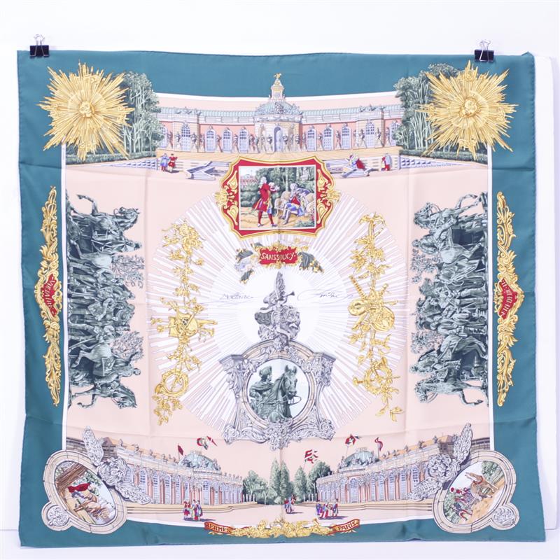 Appraisal: Hermes Paris Limited Edition 'SansSoucy' Silk Scarf designed by Loic