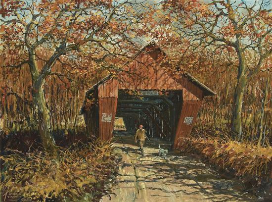 Appraisal: ERIC SLOANE American - Autumn in Vermont oil on masonite