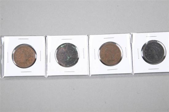 Appraisal: FOUR EARLY LARGE CENTS Years include and