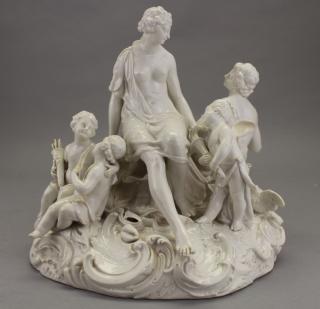 Appraisal: Antique Meissen Porcelain Figural Grouping Early Antique Meissen Porcelain Figural