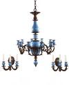 Appraisal: LIGHTING SUITE - Three piece th c French lighting suite