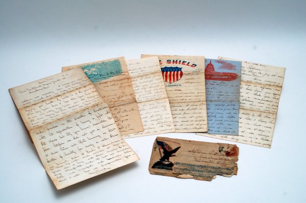 Appraisal: Lot of Civil War letters with one envelope from Abe