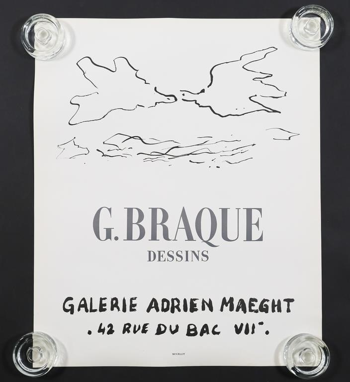 Appraisal: Georges Braque French - Lithograph poster for Braque's drawings at