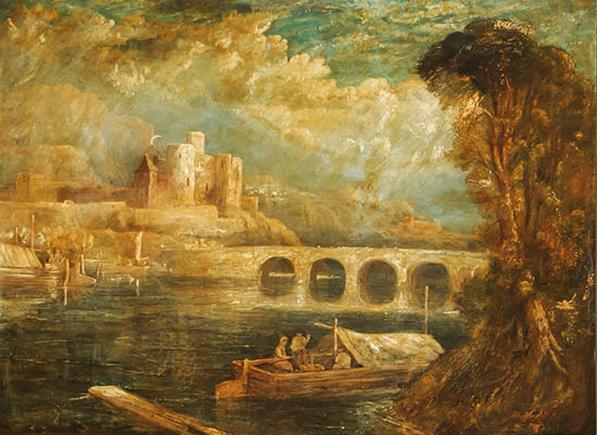 Appraisal: John Sell Cotman British - Castle and River Scene Unsigned