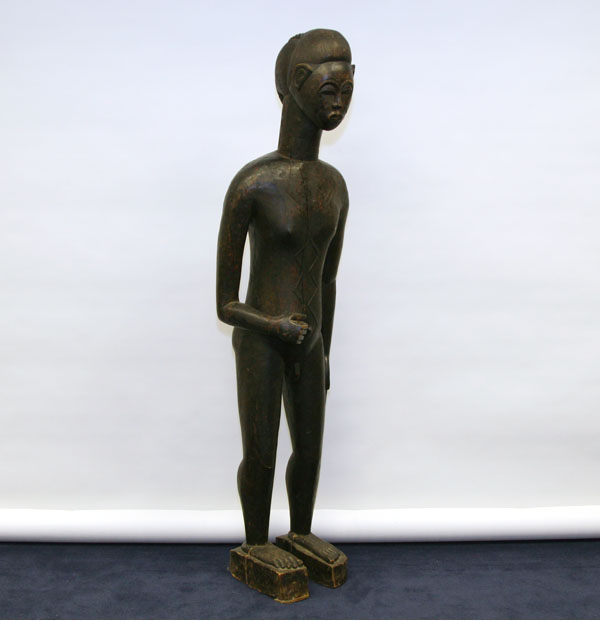 Appraisal: African Baule carved wooden male figure Cote d'Ivoire the standing