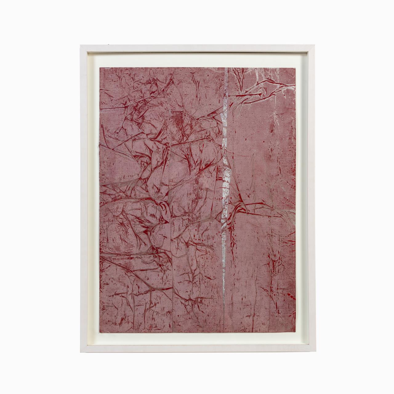 Appraisal: FREDDIE STYLES STUDY IN RED WHITE SILVER Freddie Styles American