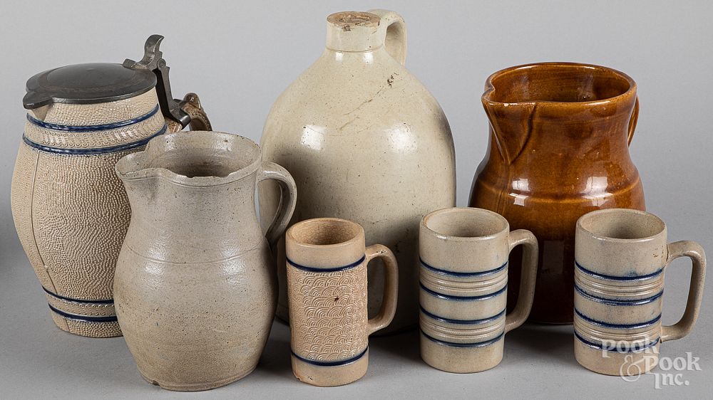 Appraisal: Group of stoneware and pottery Group of stoneware and pottery