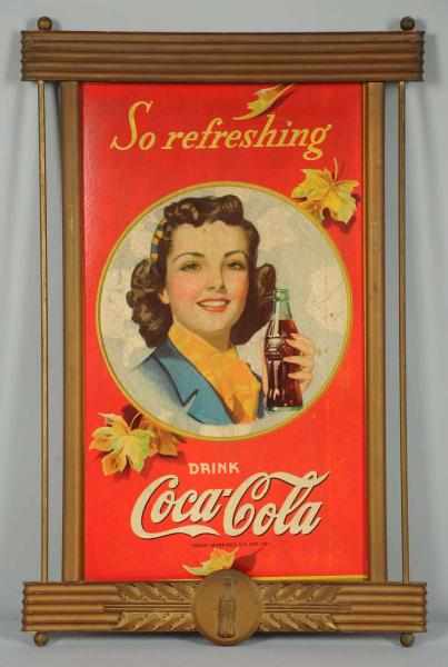 Appraisal: Coca-Cola Small Vertical Poster Kay Frame Heavily soiled and stained