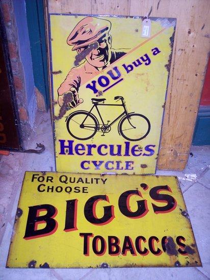 Appraisal: An enamel sign for Hercules Cycles cm x cm x