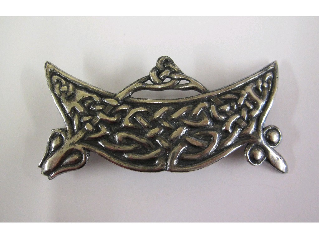 Appraisal: Alexander Ritchie silver knotwork brooch approximately cm the design based