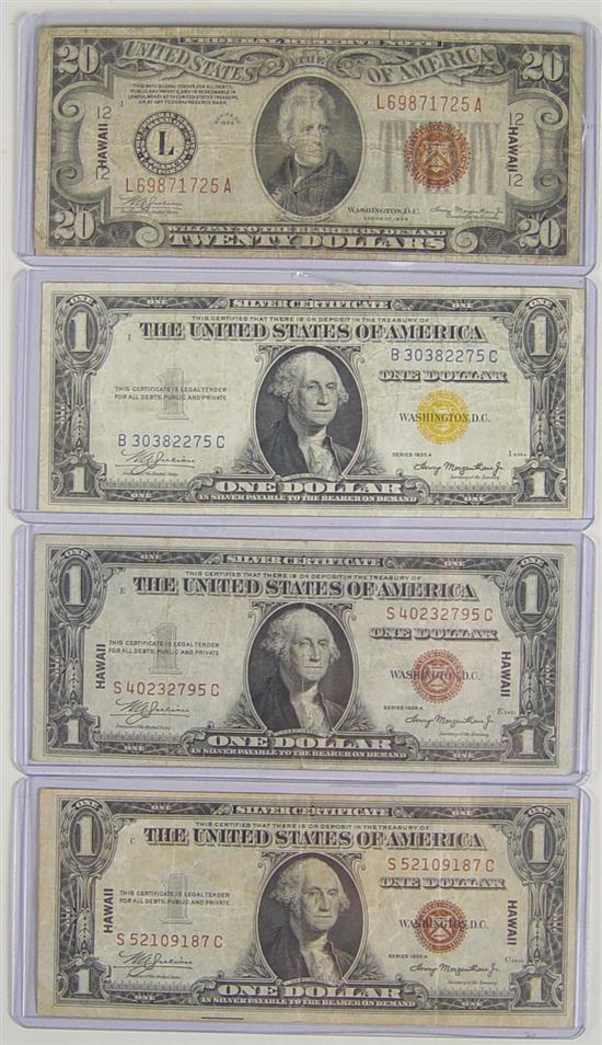 Appraisal: Currency Lot - WW II Related Federal Reserve Note stamped