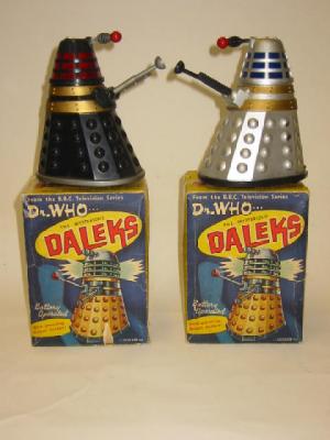 Appraisal: A Marx Dr Who Dalek plastic battery operated robot figure