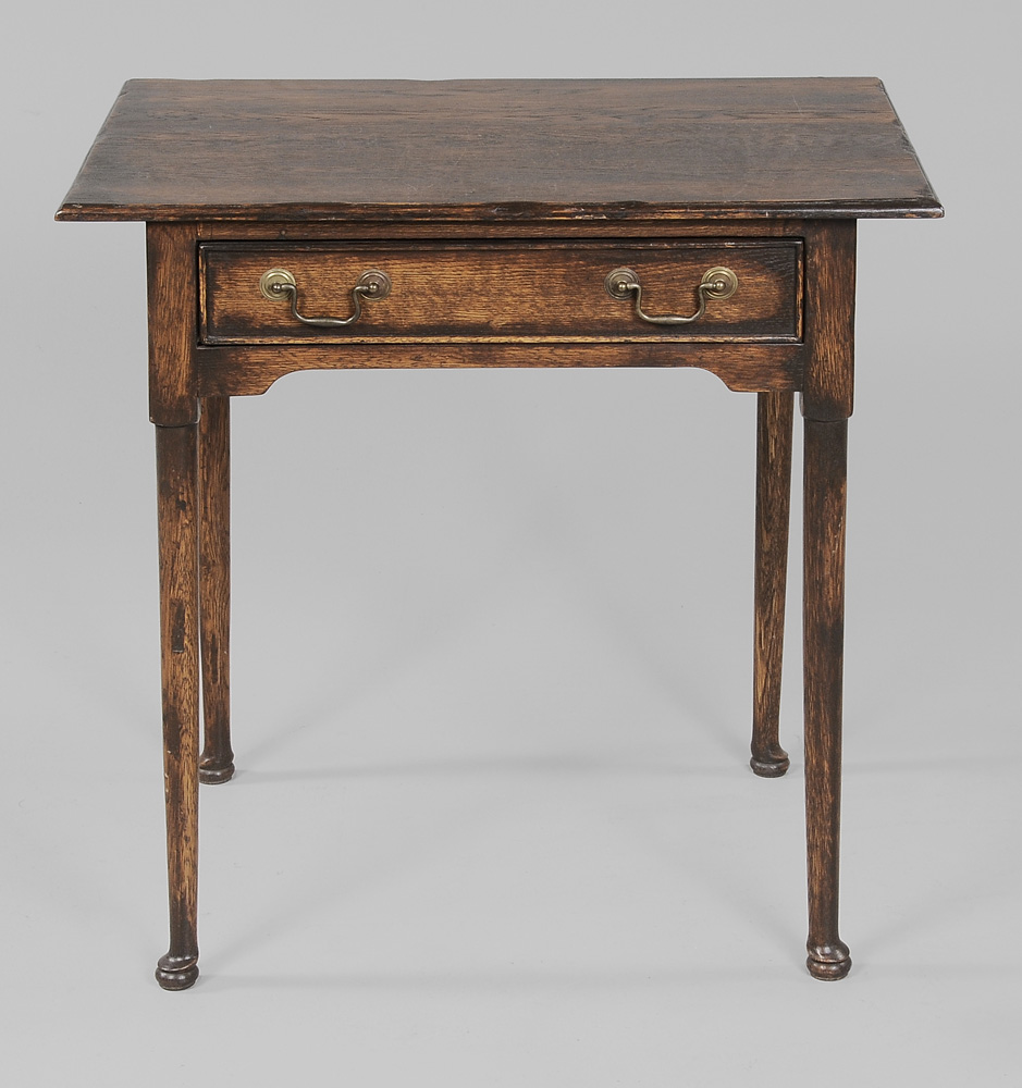 Appraisal: Queen Anne Style Oak Writing Table British th century oak