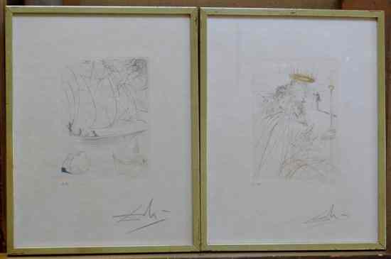 Appraisal: Salvador Dali Spanish - two etchings Shakespeare series signed in