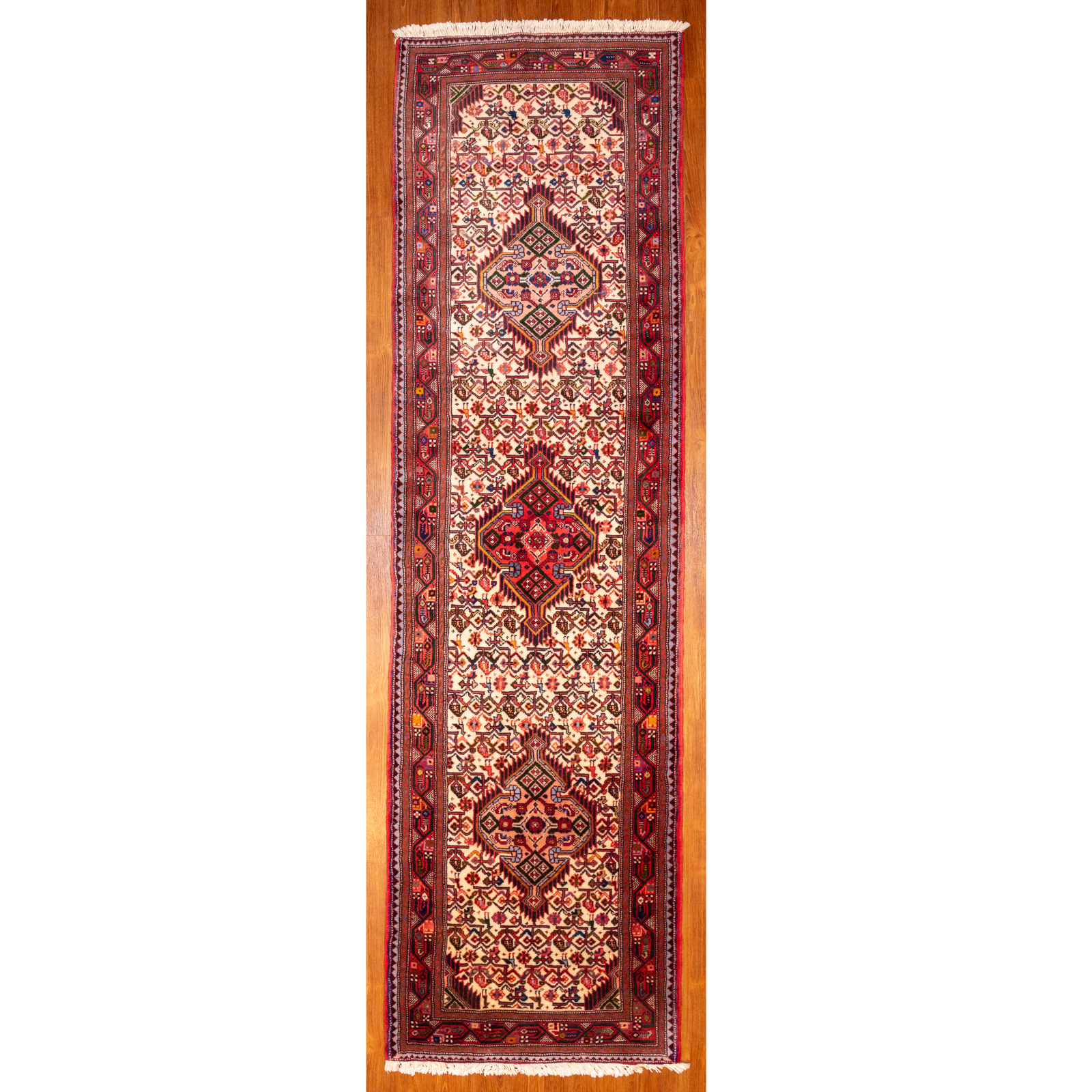 Appraisal: HAMADAN RUNNER PERSIA X Fourth quarter- th century hand-knotted wool