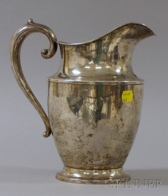 Appraisal: Wallace Sterling Water Pitcher ht in approx troy oz