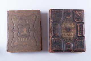 Appraisal: Leather Bound Holy Bibles Two Includes th century New Devotional