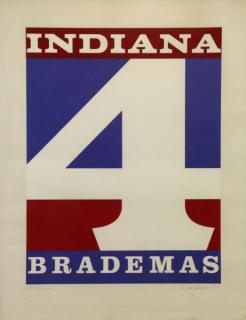 Appraisal: INDIANA Robert Screenprint Indiana Brademas Signed and dated lower right