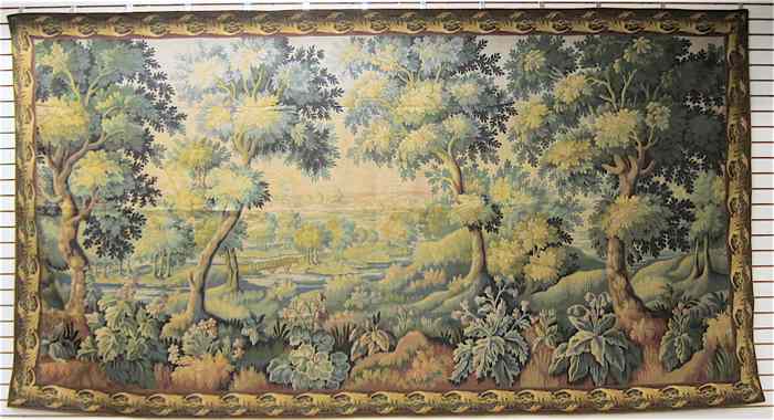 Appraisal: FRENCH VERDURE WALL TAPESTRY ''Verdure Ardenarde'' landscape by Point Genre