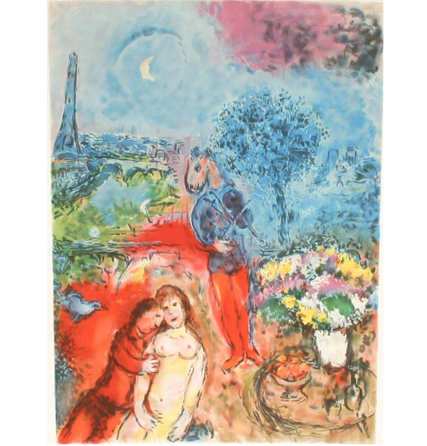 Appraisal: Marc Chagall Serenade color lithograph on Arches paper edition of