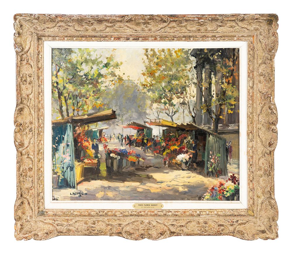 Appraisal: Constantine Kluge French Russian - Paris Flower Market Constantine Kluge