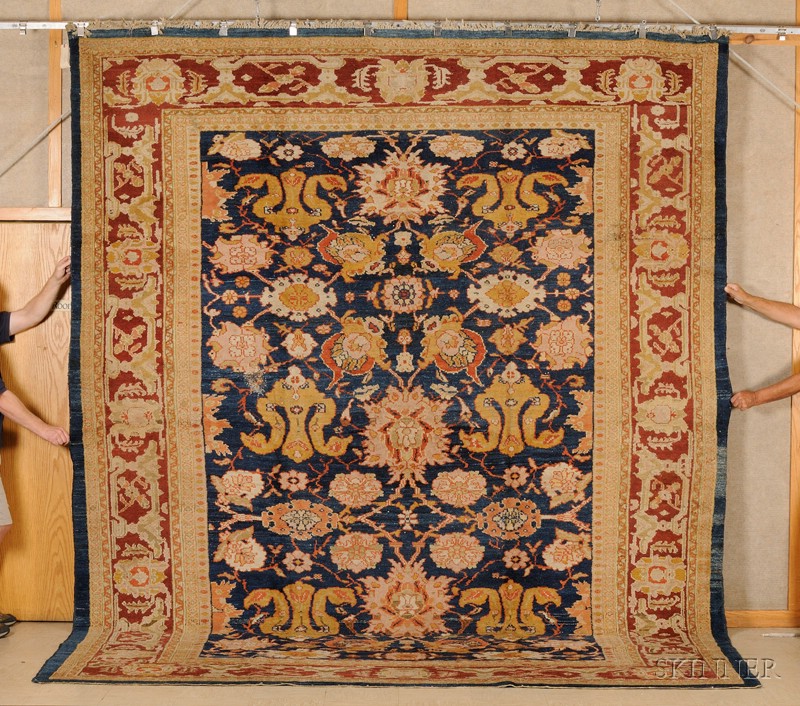 Appraisal: Sultanabad Carpet West Persia last quarter th century crude repair