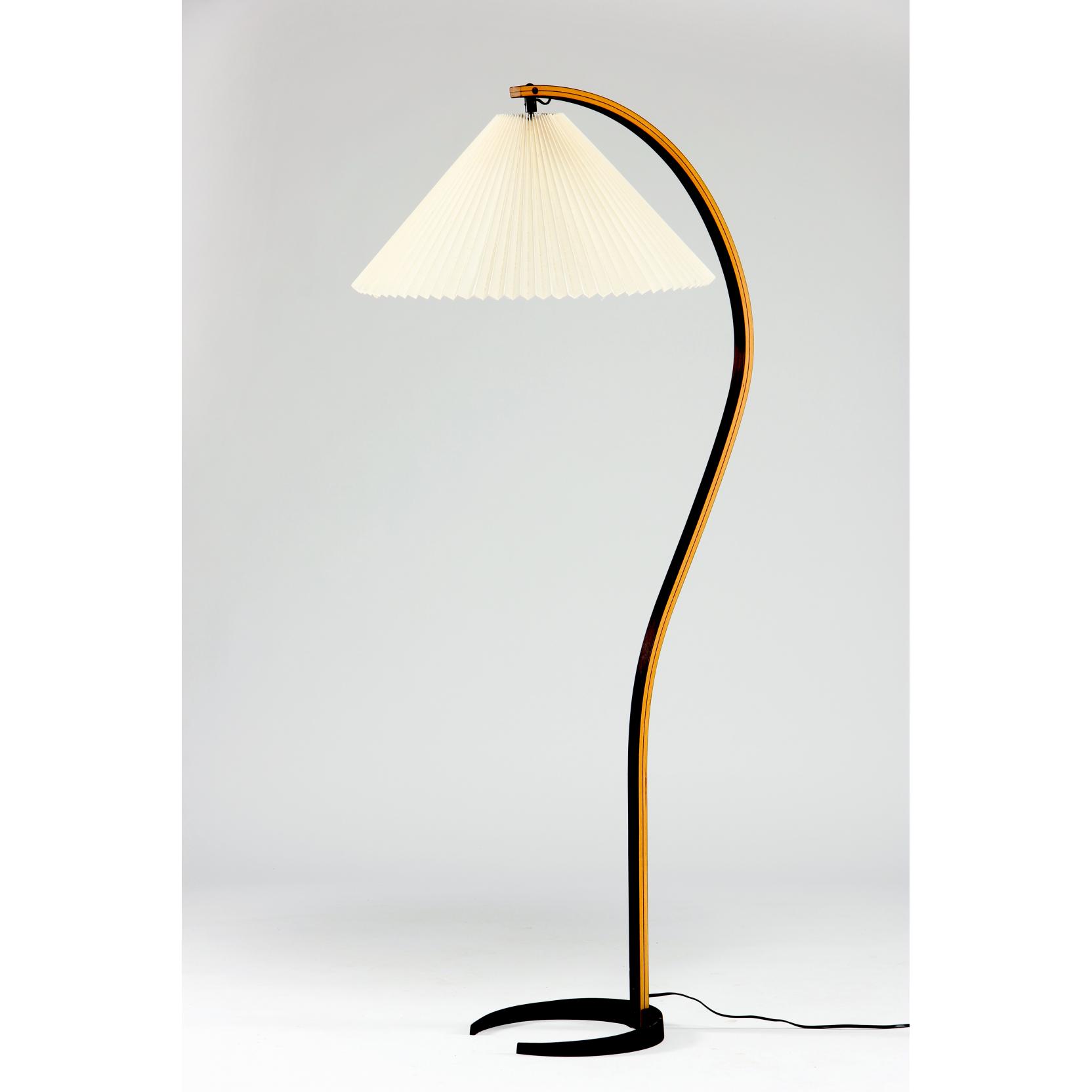 Appraisal: Caprani Danish Modern Floor Lamp s dark stained teak iron