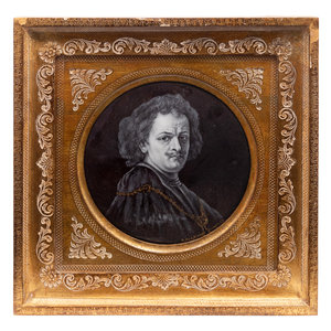 Appraisal: A French Enamel on Copper Portrait of Rembrandt van Rijn