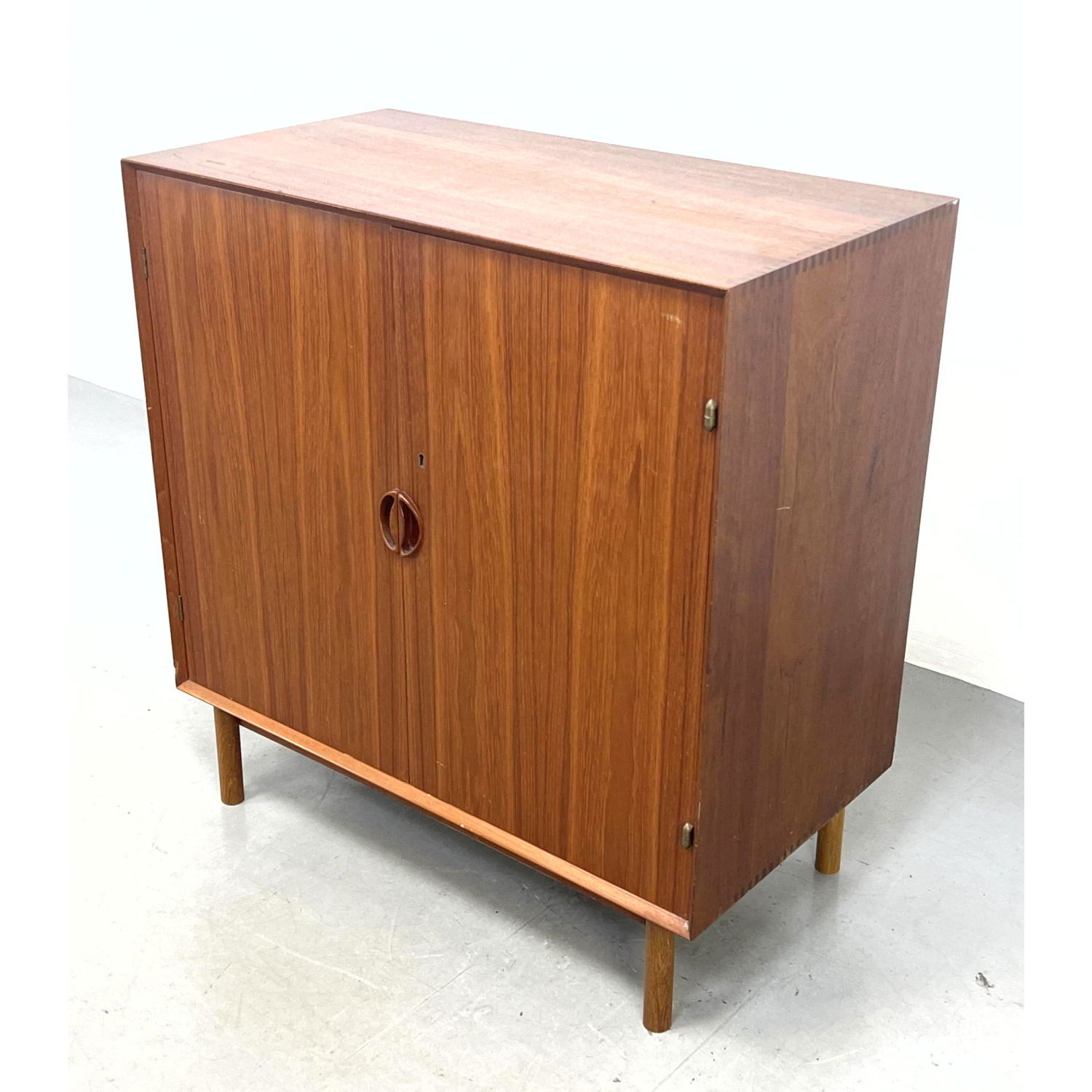 Appraisal: ORLA MOLGAARD-NIELSEN and PETER HVIDT Door Teak Cabinet Server SOBORG