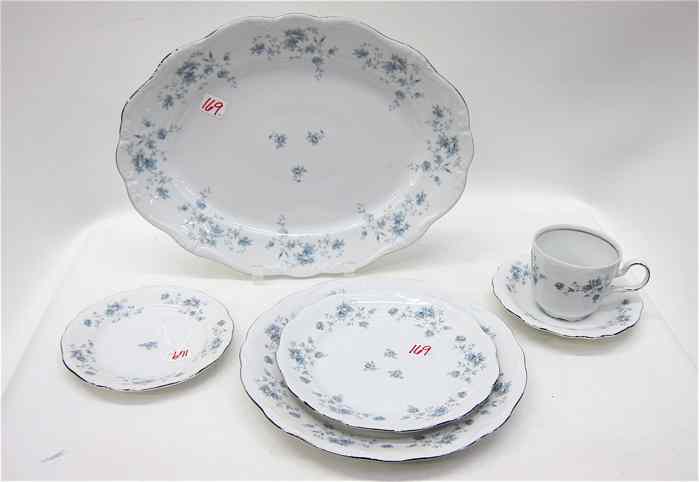 Appraisal: SEVENTY-SEVEN PIECE JAHANN HAVILAND CHINA SET in the ''Blue Garland''